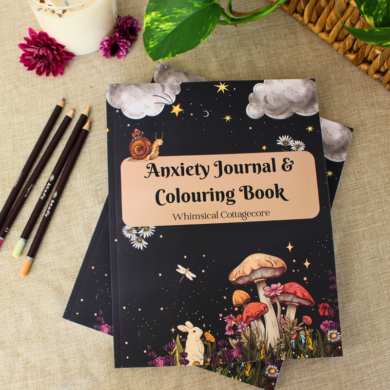 Anxiety Colouring Journal: Whimsical Cottagecore-zoom-