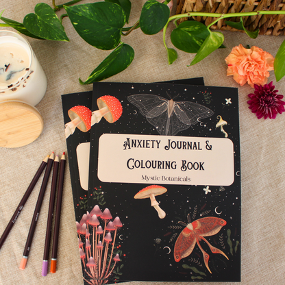 Anxiety Colouring Journal: Mystical Botanical