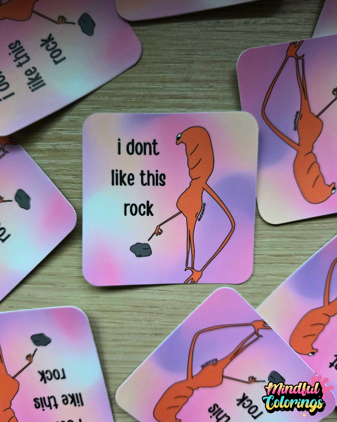 Sticker: I Don't like this Rock (Marcus the Worm)